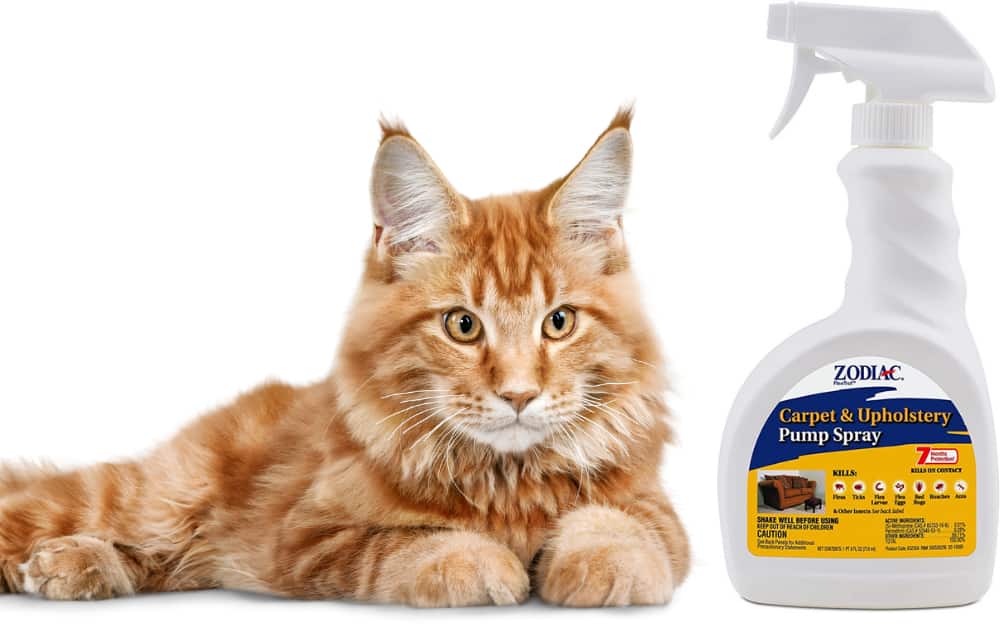 Is Zodiac Carpet and Upholstery spray safe for cats?