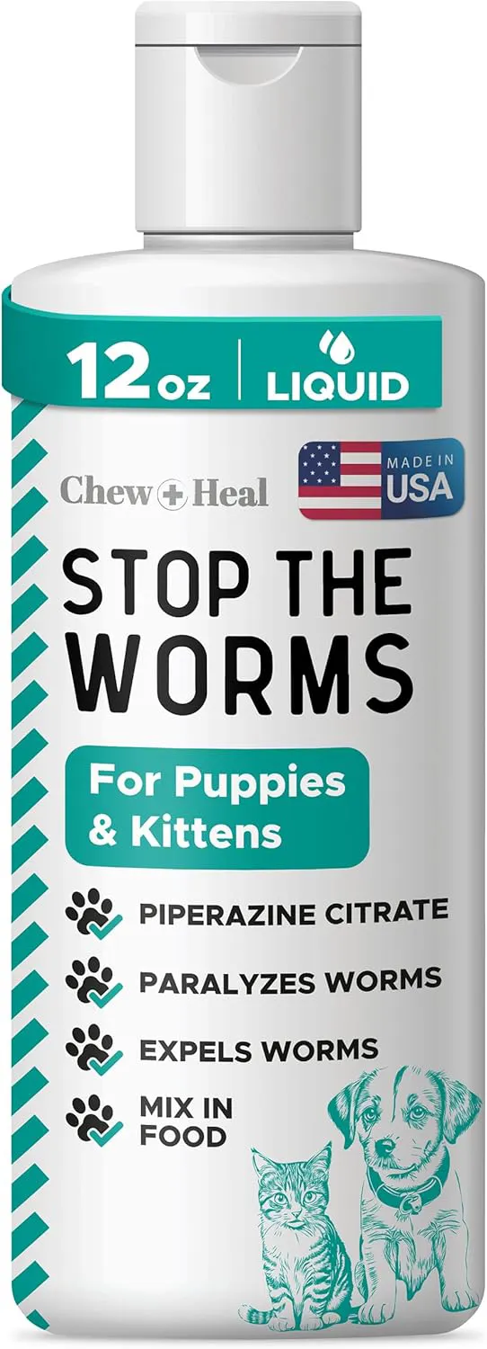 Dog and Cat Dewormer - 12 oz of Wormer Liquid