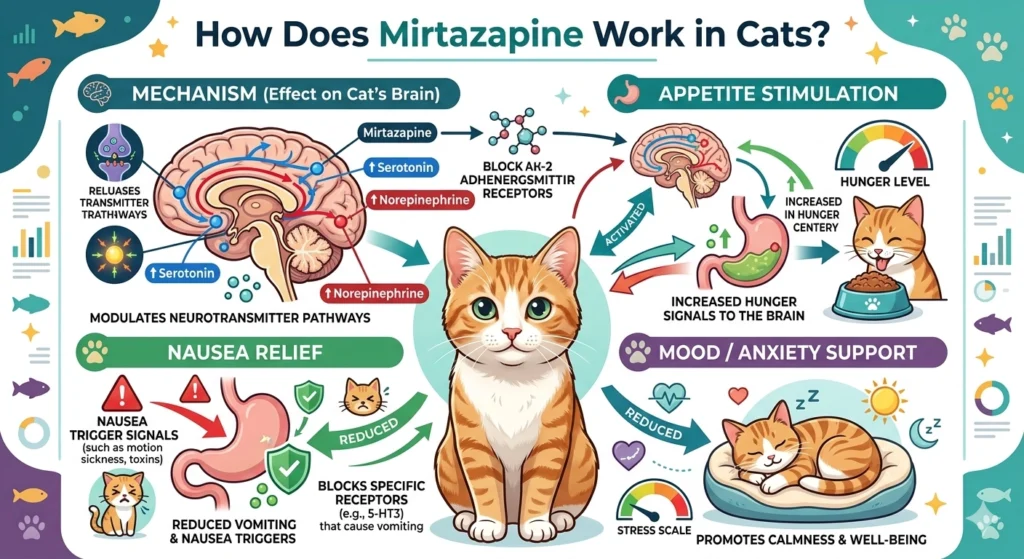 How Does Mirtazapine Work in Cats