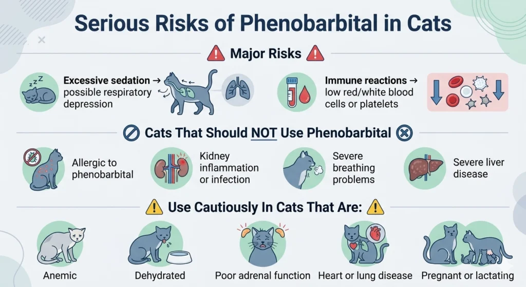 What Are the Most Serious Risks of Phenobarbital for Cats