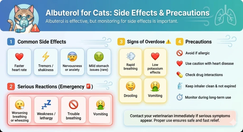 Potential Side Effects and Precautions of Albuterol in Cats
