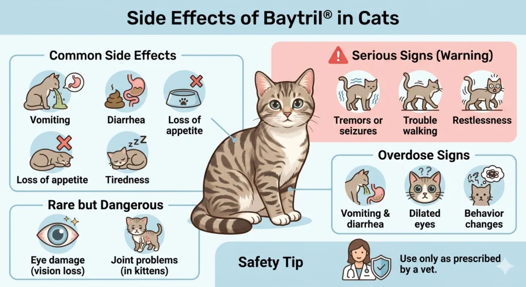 What Are the Possible Side Effects of Baytril in Cats?