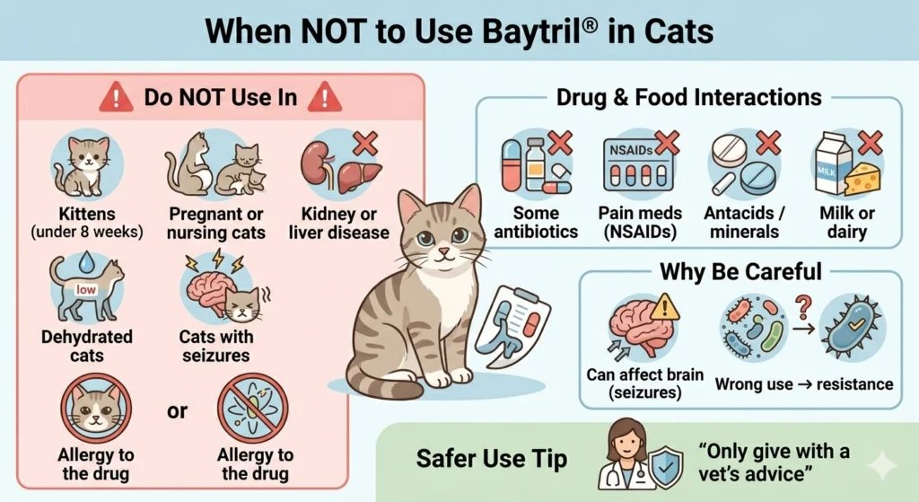 What Are the Contraindications of Baytril for Cats?