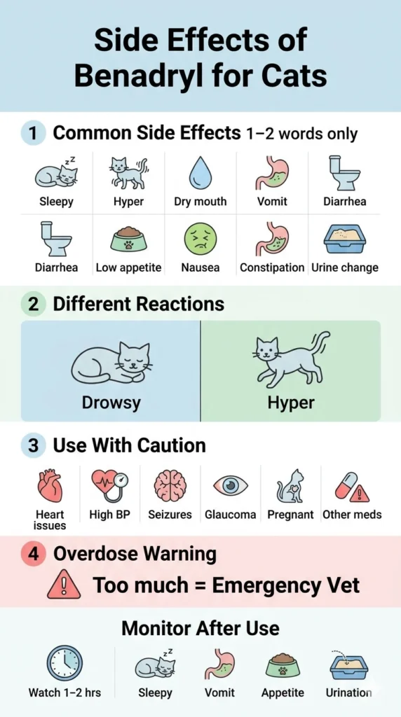 Side Effects of Benadryl for Cats