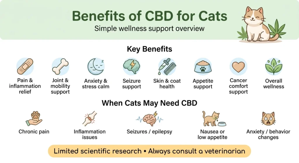 Benefits of CBD (Cannabidiol) for Cats