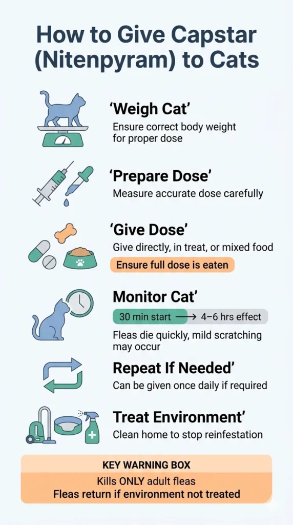 How to Give Capstar (Nitenpyram) to Cats Step by Step
