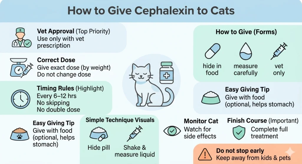 How to Give Cephalexin to Cats (Safe Administration Guide)