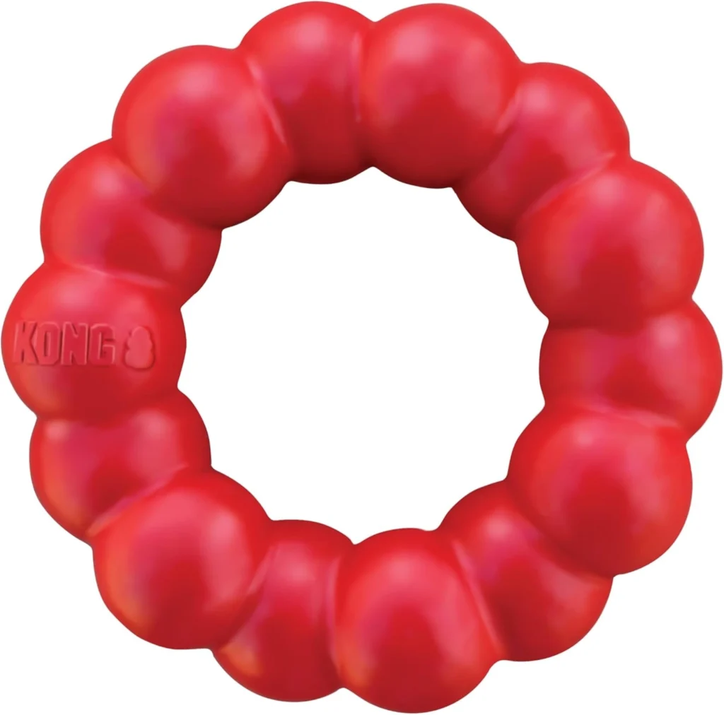 KONG Ring - Natural Rubber Ring Toy for Healthy Chewing Dogs - Supports Dog Dental Health