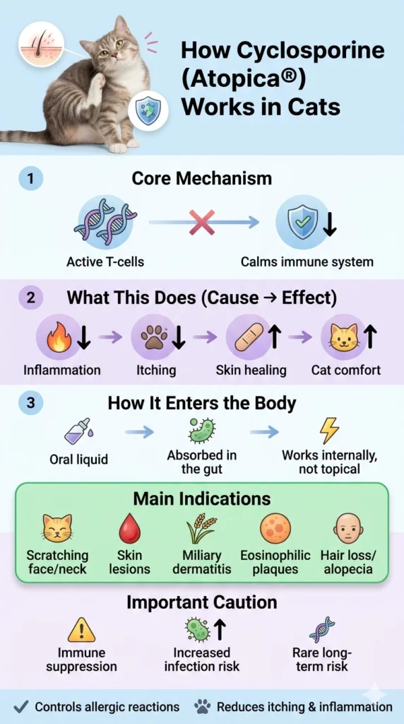 How Cyclosporine (Atopica®) Works in Cats