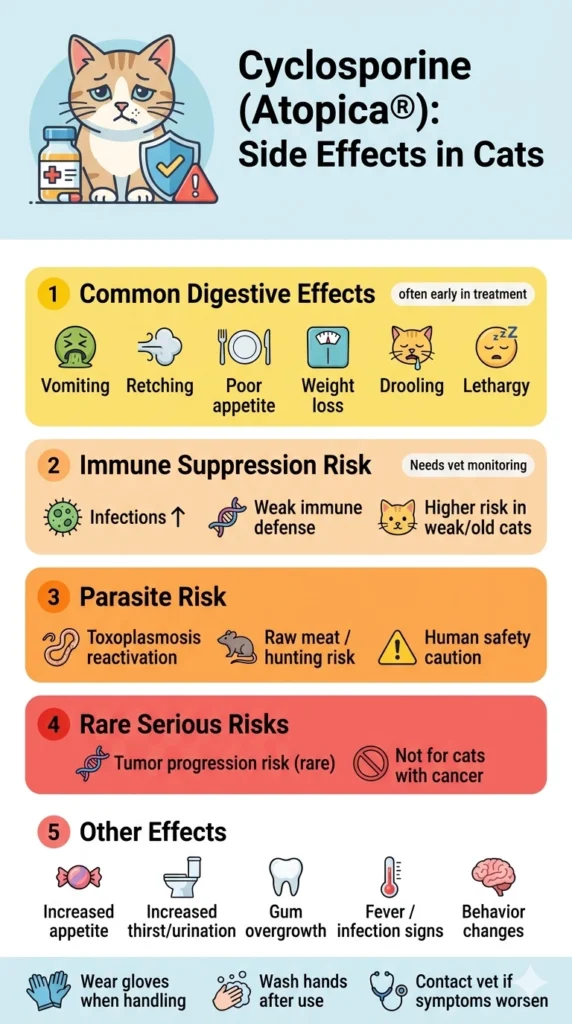 Side Effects of Cyclosporine (Atopica®) in Cats