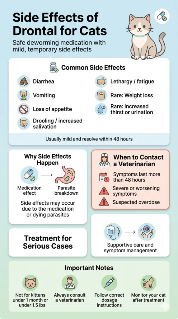 Side Effects of Drontal for Cats