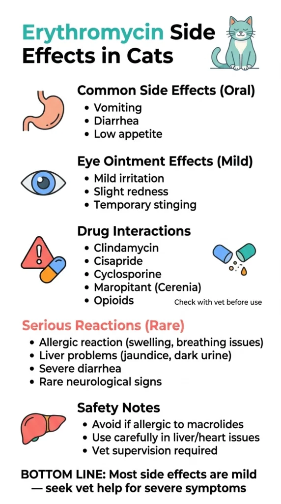 Side Effects of Erythromycin for Cats