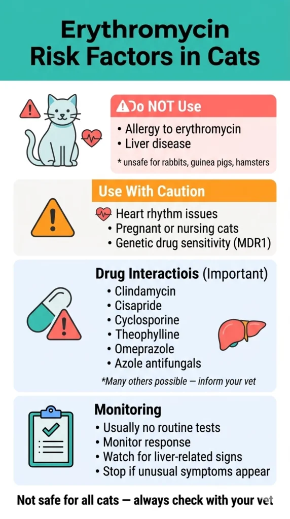 Risk Factors for Erythromycin in Cats