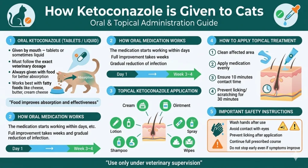 How is Ketoconazole Given to Cats?