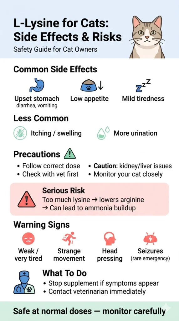 Side Effects of L-lysine for Cats