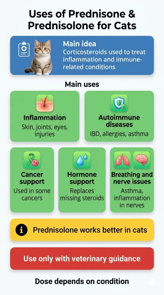 Uses of Prednisone and Prednisolone for Cats