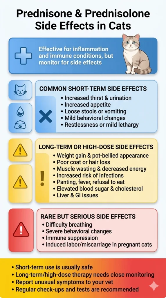 Side Effects of Prednisone & Prednisolone in Cats
