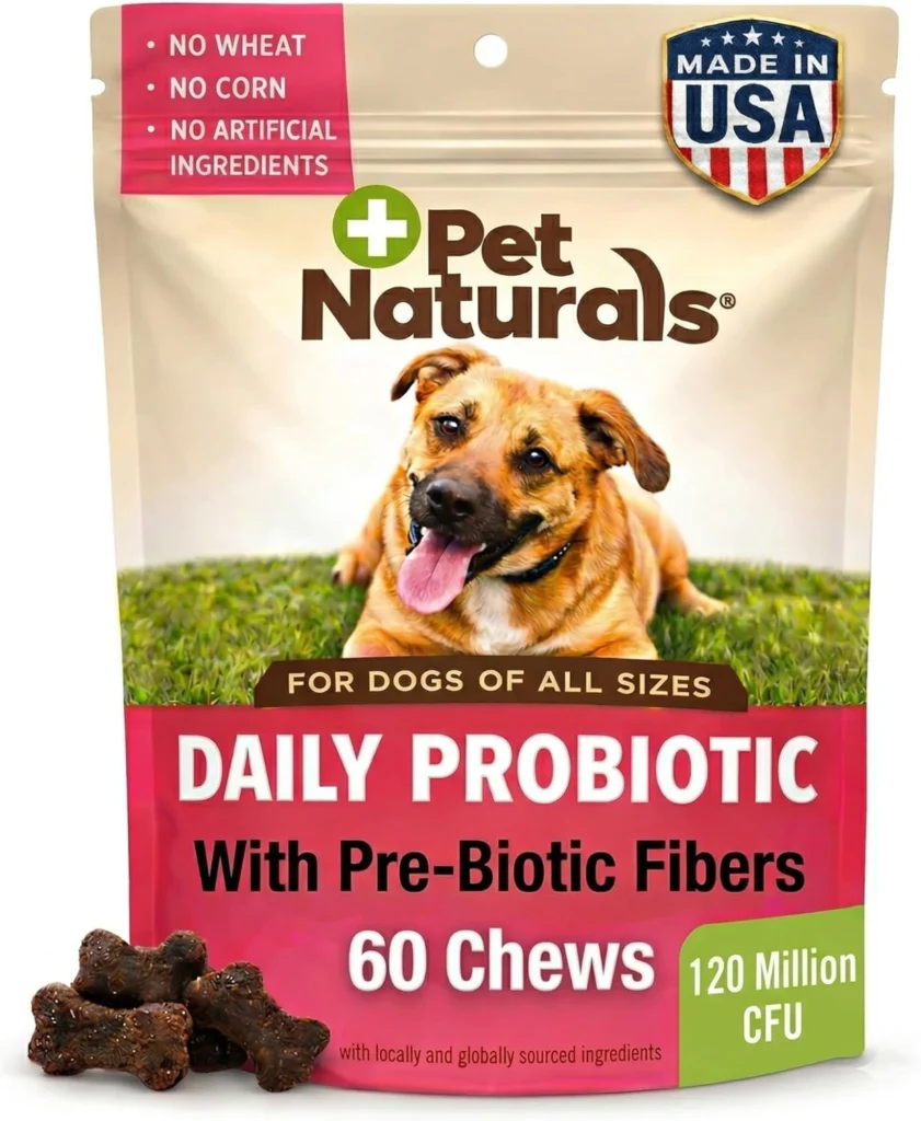 Pet Naturals Daily Probiotic Soft Chews for Dogs, 1 Billion CFU Per Chew, Duck, 60 Count