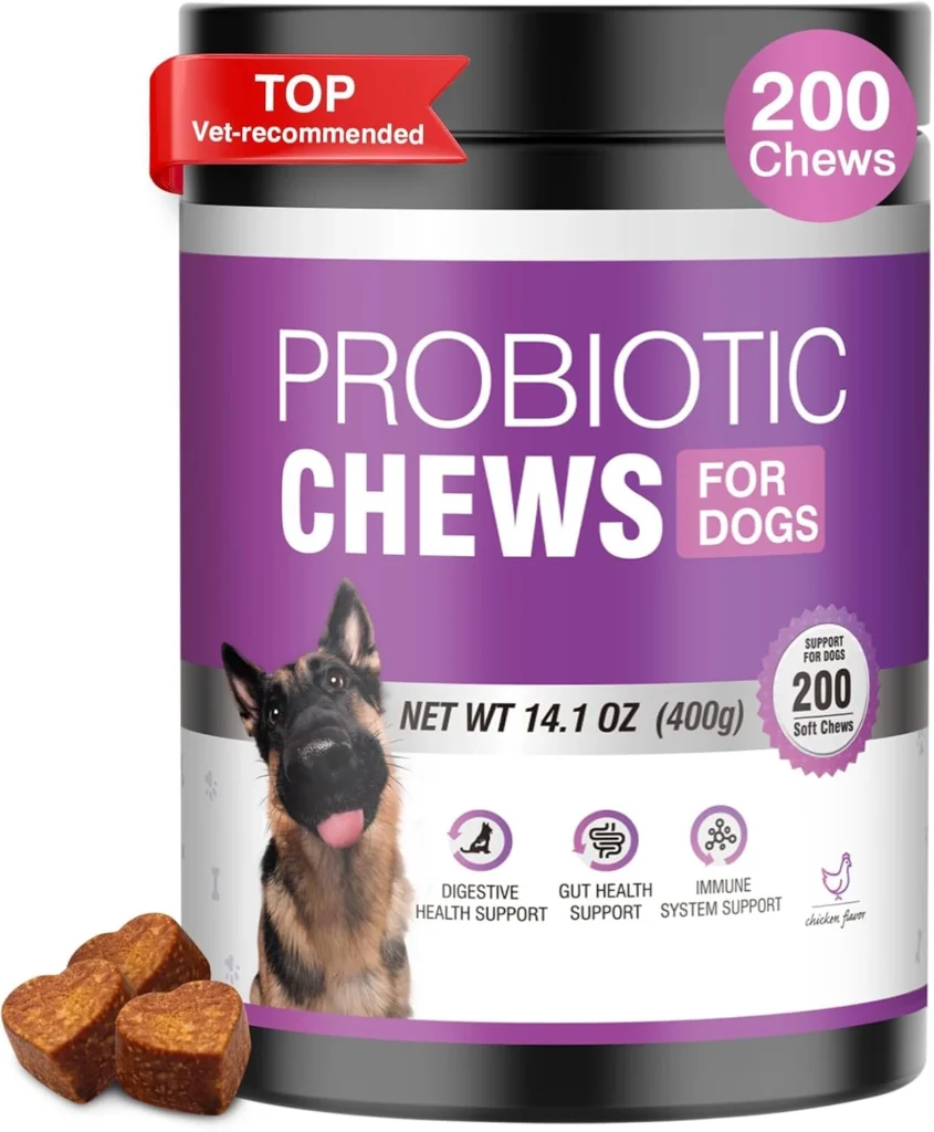 TTLXRL Probiotics Chews for Dogs 200pcs for Digestive Health Digestive Enzymes
