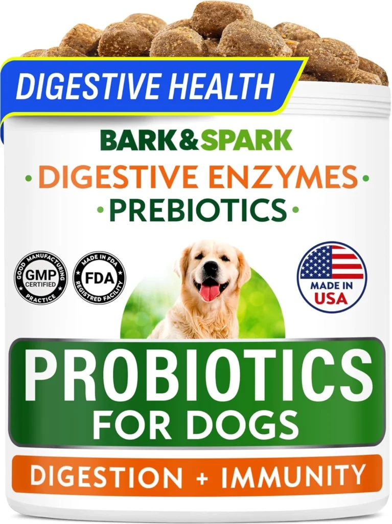BARK&SPARK Probiotics for Dogs Digestive Health w/Enzymes (120Ct Chicken)