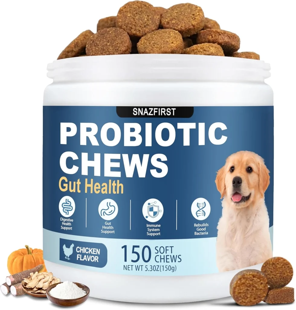 SnazFirst Probiotics Chews for Dogs (Chicken Flavor, 150 Chews)