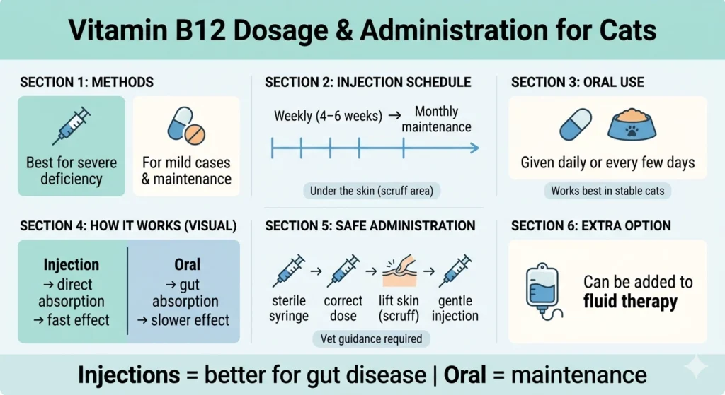 Dosage and Administration of Vitamin B12 for Cats