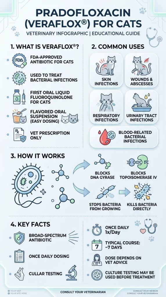 What is Pradofloxacin (Veraflox®) for Cats?
